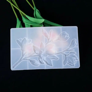 Magnolia Flower Silicone Mold for DIY Crystal Epoxy Necklace Pendant