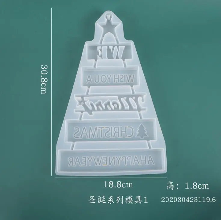 Transparent Silicone Mold Resin Craft DIY Christmas Decoration Epoxy Resin Mold