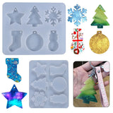 Christmas Snowman Tree Boots Bell Pendant Silicone Mold