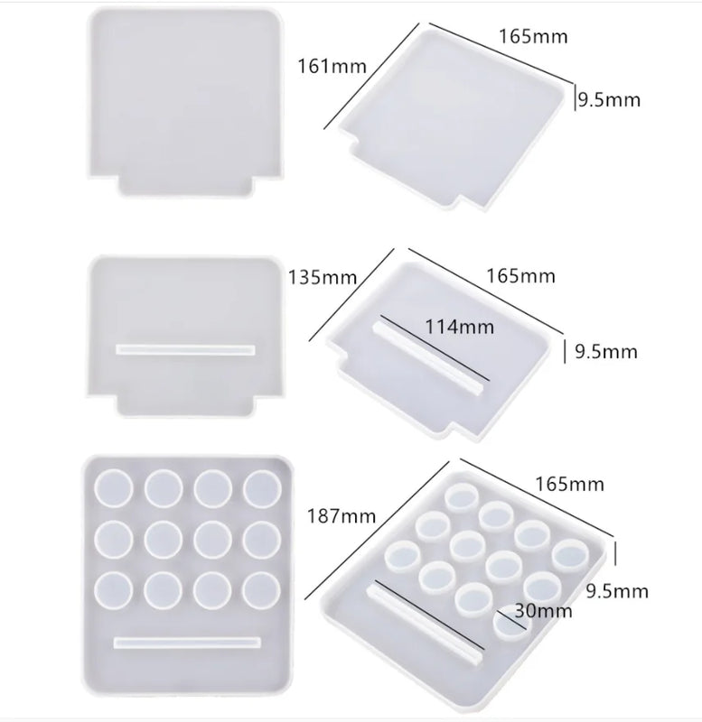 Silicone Mold Dried Flower Resin Craft DIY Essential Oil Storage Rack Mold