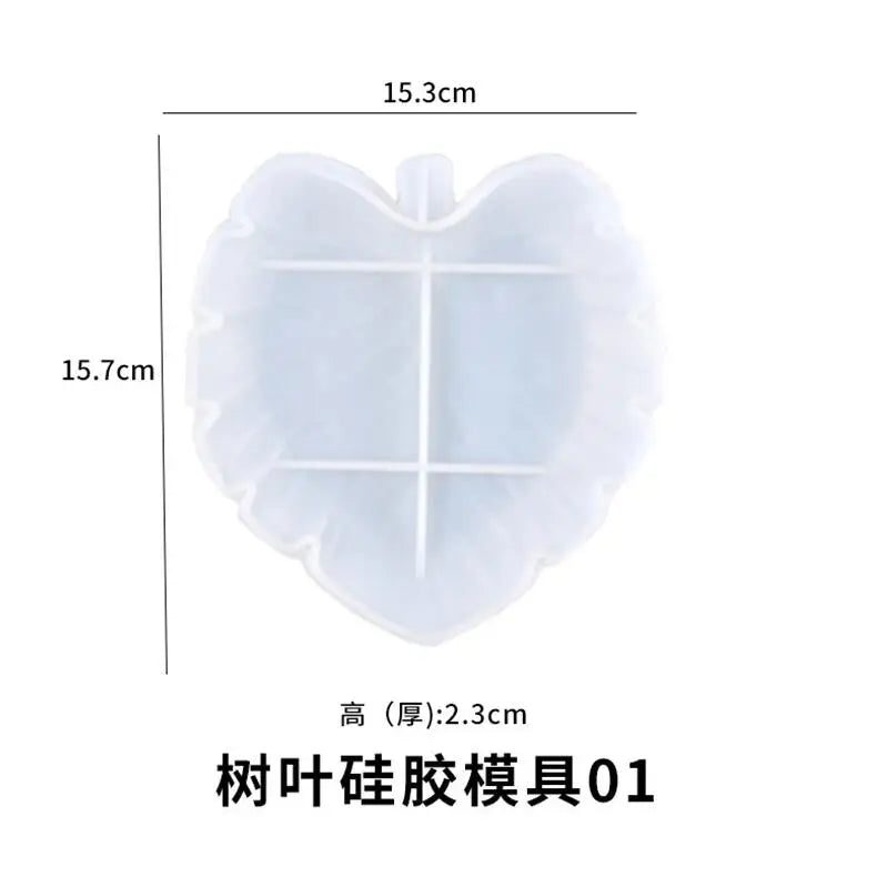 Silicone Mould Dried Flower Resin Craft Leaf Storage Tray Dish Mold