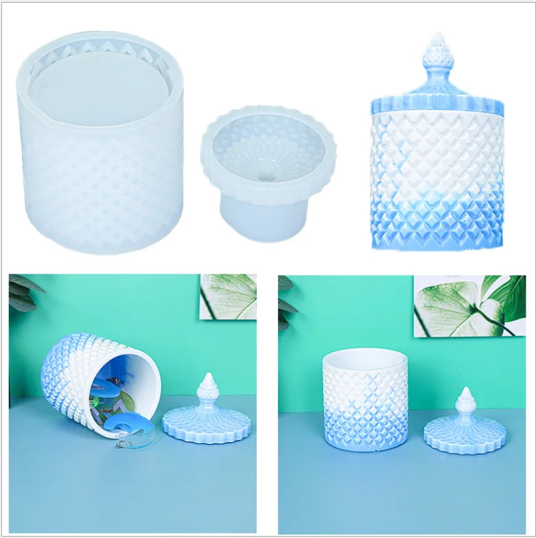 Silicone Mould Dried Flower Resin Craft DIY Roman Storage Box Mold