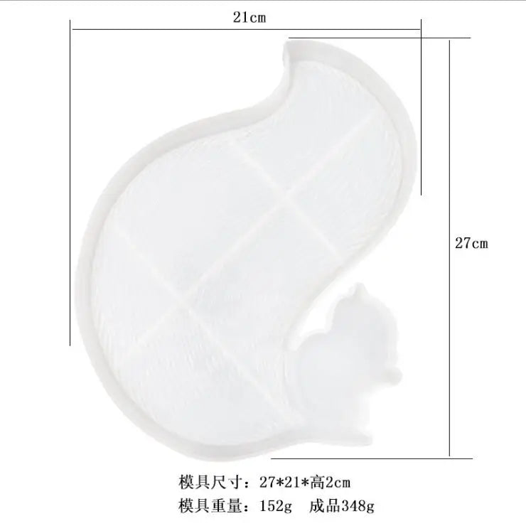 Silicone Mould Dried Flower Resin Craft DIY Squirrel Storage Tray Mold