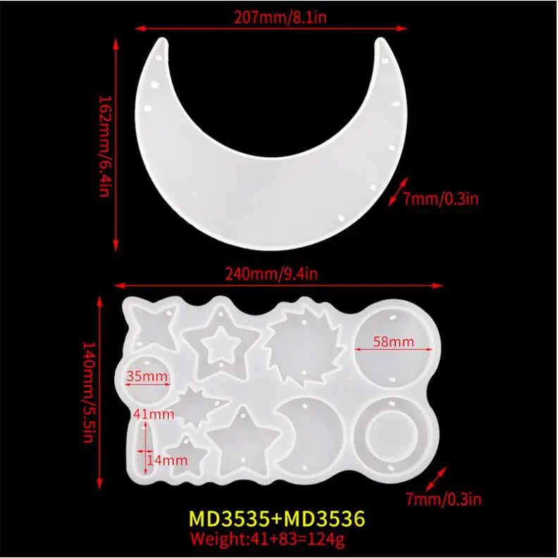 Silicone Mould Dried Flower Resin DIY Wind chime Mold Epoxy Resin Molds