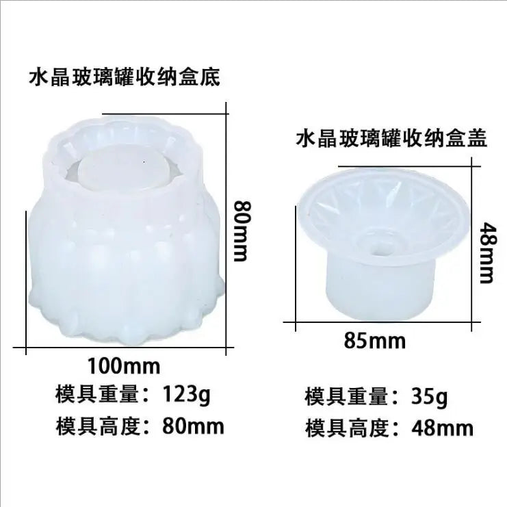 Silicone Mould Dried Flower Resin Butterfly Storage Box Mold