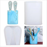 Silicone Mould Dried Flower Resin Craft DIY Mold Rabbit Pen Holder