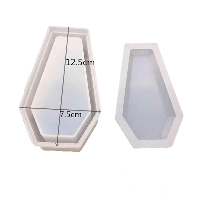 Silicone Necklace Mold Resin Coffin Storage Box DIY Epoxy Molds For Jewelry