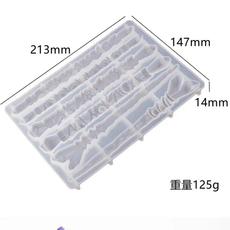 Silicone Mould for Resin Decorative Craft DIY Crystal Magic wand Scepter Mold