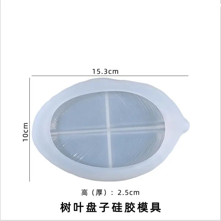 Silicone Mould Resin Leaf Shape Plate Dish Mold Epoxy Resin Jewelry DIY Craft