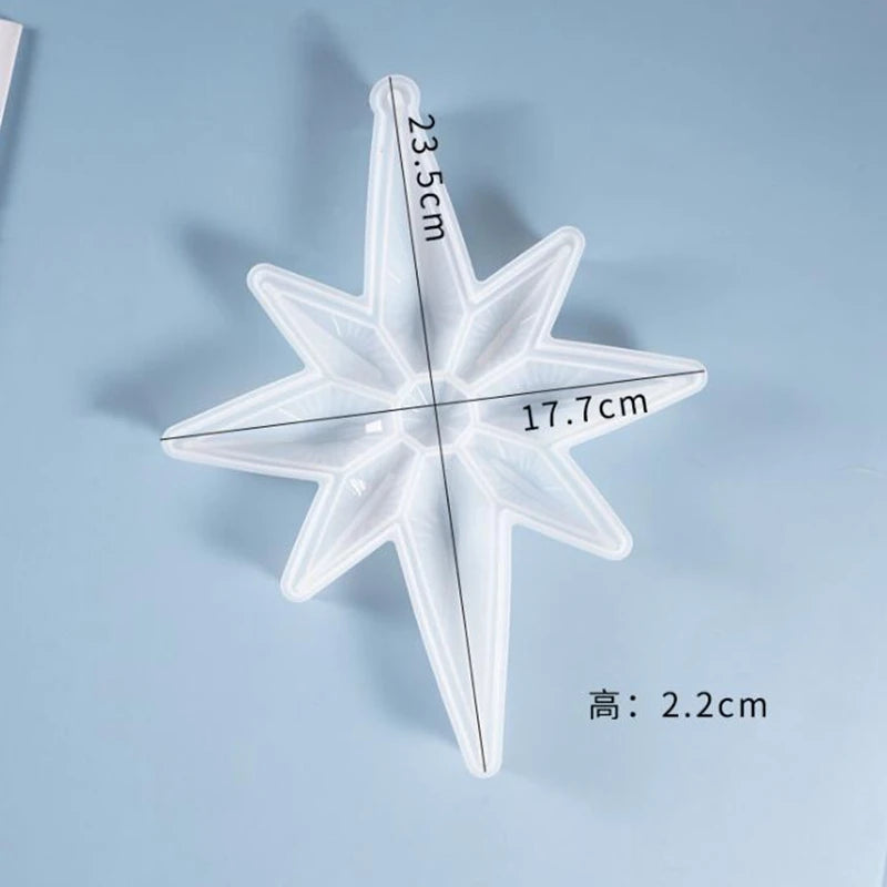 Silicone Mould Resin Octagonal star Charms Mold