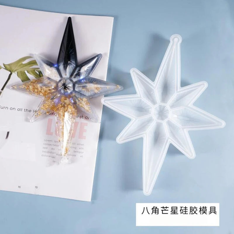 Silicone Mould Resin Octagonal star Charms Mold