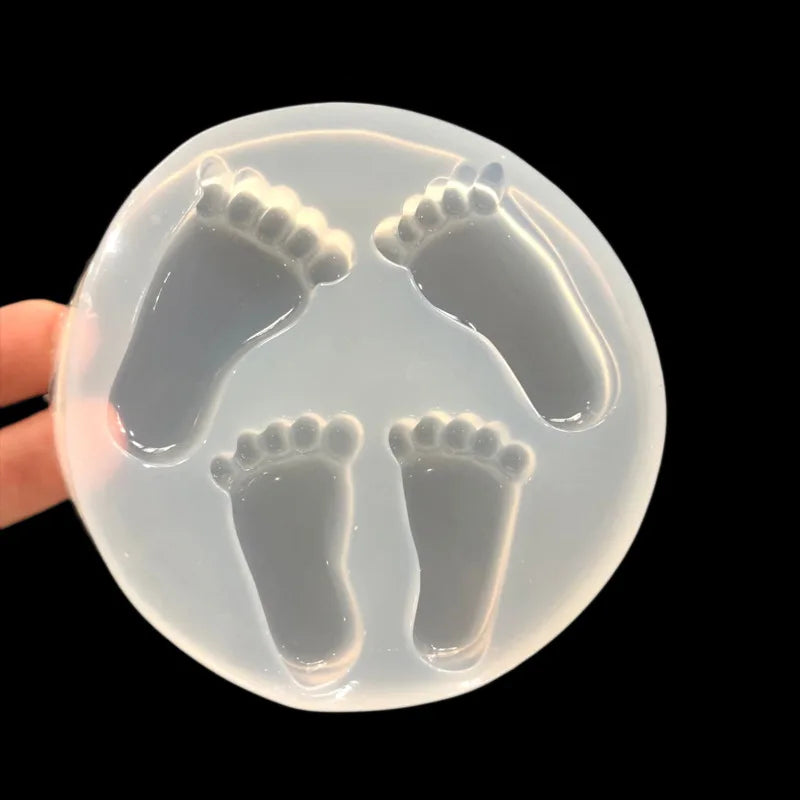 Small Palm Small Feet Shape Epoxy Resin Molds for Jewelry