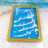 Silicone Resin Mold for DIY Rectangular Tray Storage Box Epoxy Resin Molds