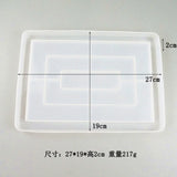 Silicone Resin Mold for DIY Rectangular Tray Storage Box Epoxy Resin Molds