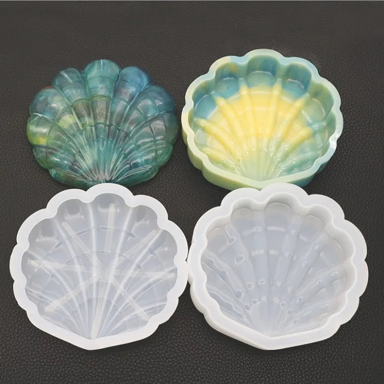 Silicone Mould Necklace Lanugo Resin Craft DIY Shell Storage Box Mold