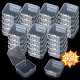 Transparent Square Plastic Storage Mini Boxes Earrings Jewelry Boxes