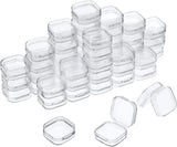 Transparent Square Plastic Storage Mini Boxes Earrings Jewelry Boxes