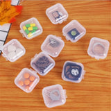 Transparent Square Plastic Storage Mini Boxes Earrings Jewelry Boxes