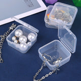 Transparent Square Plastic Storage Mini Boxes Earrings Jewelry Boxes