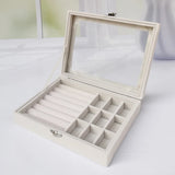 Velvet Jewelry Box Organizer for Women - Travel Storage Display Case