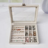 Velvet Jewelry Box Organizer for Women - Travel Storage Display Case