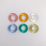 Acrylic Glass Texture Resin Pendant Jewelry DIY Accessories 6pcs