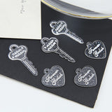 40pcs Geometric Key/Hearts Resin Charms for DIY Jewelry - Women Accessories