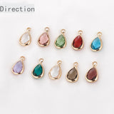 Crystal Cut Water Drop Pendant Jewelry Making Materials