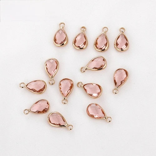 Crystal Cut Water Drop Pendant Jewelry Making Materials