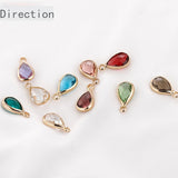 Crystal Cut Water Drop Pendant Jewelry Making Materials