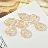Crystal Water Drop Copper Charms Pendant 20pcs/lot