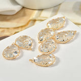 Crystal Water Drop Copper Charms Pendant 20pcs/lot