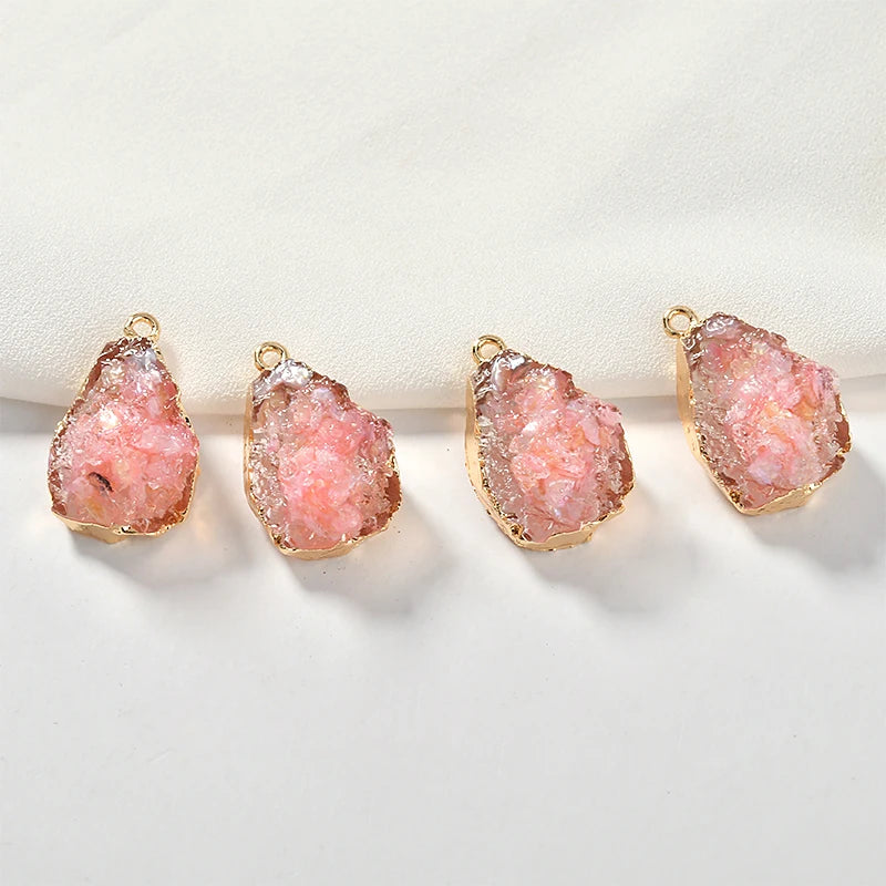Crystal-like Ore Shell Resin Pendant for DIY Earrings