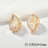 Crystal-like Ore Shell Resin Pendant for DIY Earrings