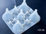 Silicone Cube Cones Pyramid Mould for Resin Craft Jewelry Making
