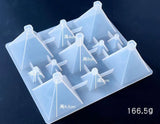Silicone Cube Cones Pyramid Mould for Resin Craft Jewelry Making