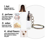 Glass Bottle Keychain Cremation Jewelry Urn Pendant