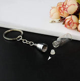 Glass Bottle Keychain Cremation Jewelry Urn Pendant