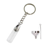 Glass Bottle Keychain Cremation Jewelry Urn Pendant