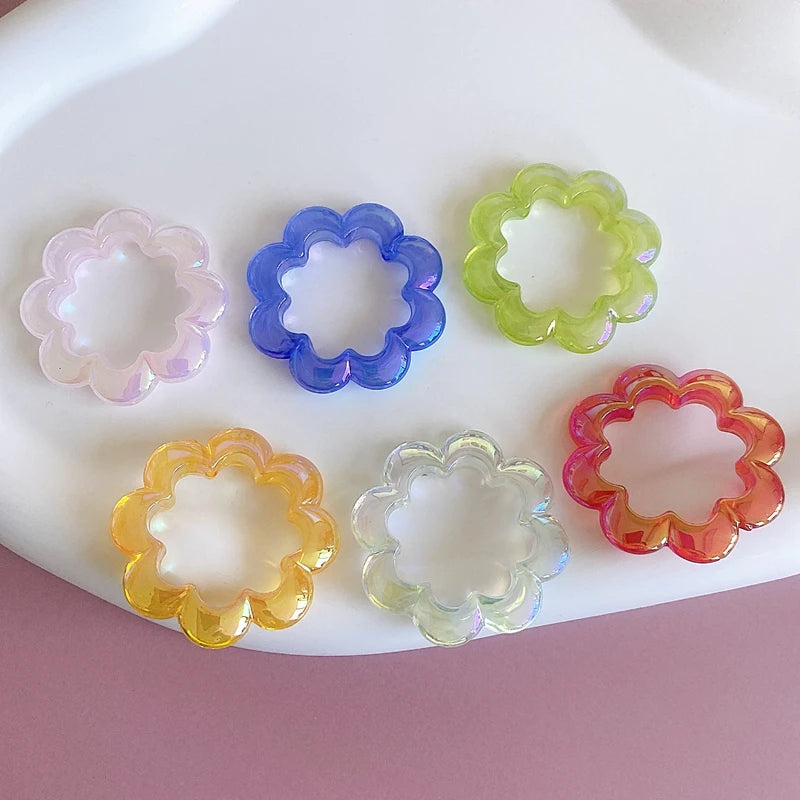 Acrylic Plated Hollow Lace Beads DIY Pendant Accessory