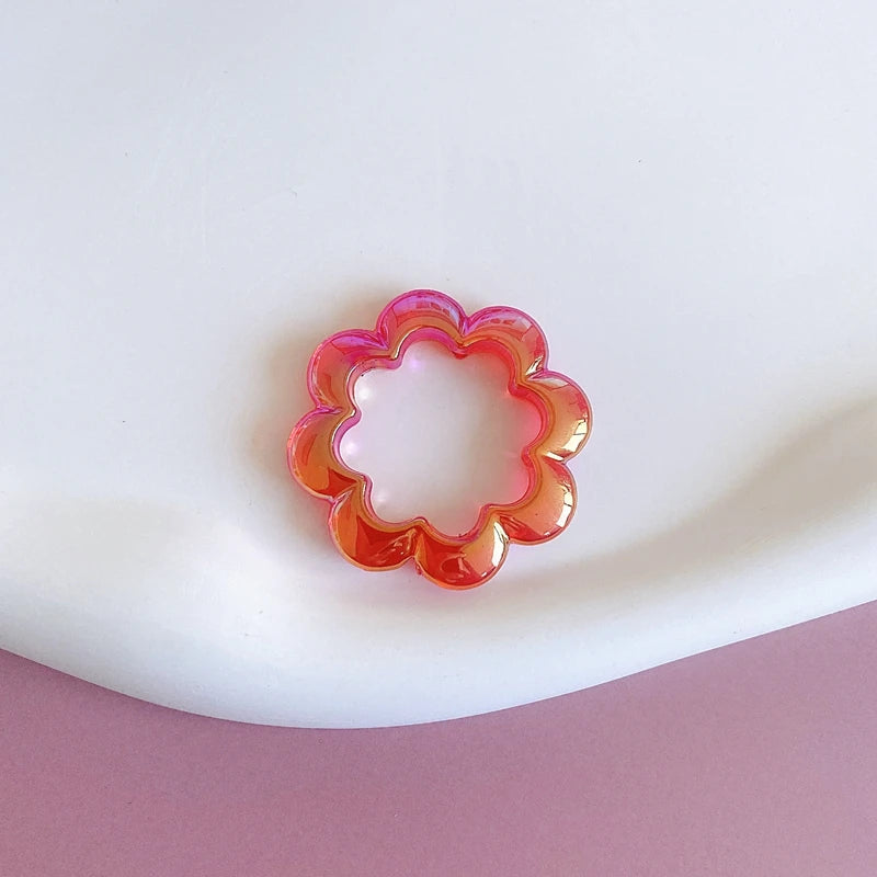 Acrylic Plated Hollow Lace Beads DIY Pendant Accessory