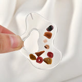 Natural Shell Gravel Resin Pendant DIY Earrings Jewelry