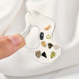 Natural Shell Gravel Resin Pendant DIY Earrings Jewelry