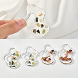 Natural Shell Gravel Resin Pendant DIY Earrings Jewelry