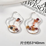 Natural Shell Gravel Resin Pendant DIY Earrings Jewelry