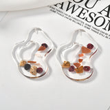 Natural Shell Gravel Resin Pendant DIY Earrings Jewelry