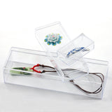 Transparent Plastic Rectangle Storage Box for Jewelry and Electronic Parts