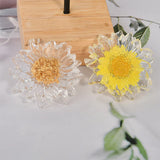 Resin Flower Mosaic Platinum Daisy Earrings DIY Accessories