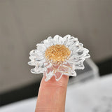 Resin Flower Mosaic Platinum Daisy Earrings DIY Accessories
