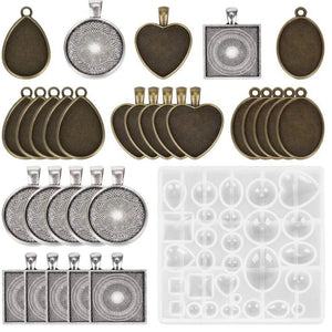 Silicone Mold for Resin Time Gem Pendant Jewelry DIY